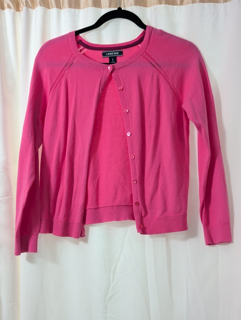 Lands End Hot Pink Size 14 Girls Sweater